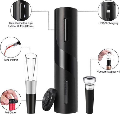 DESTAPADOR DE VINO ELECTRICO (RECARGABLE)