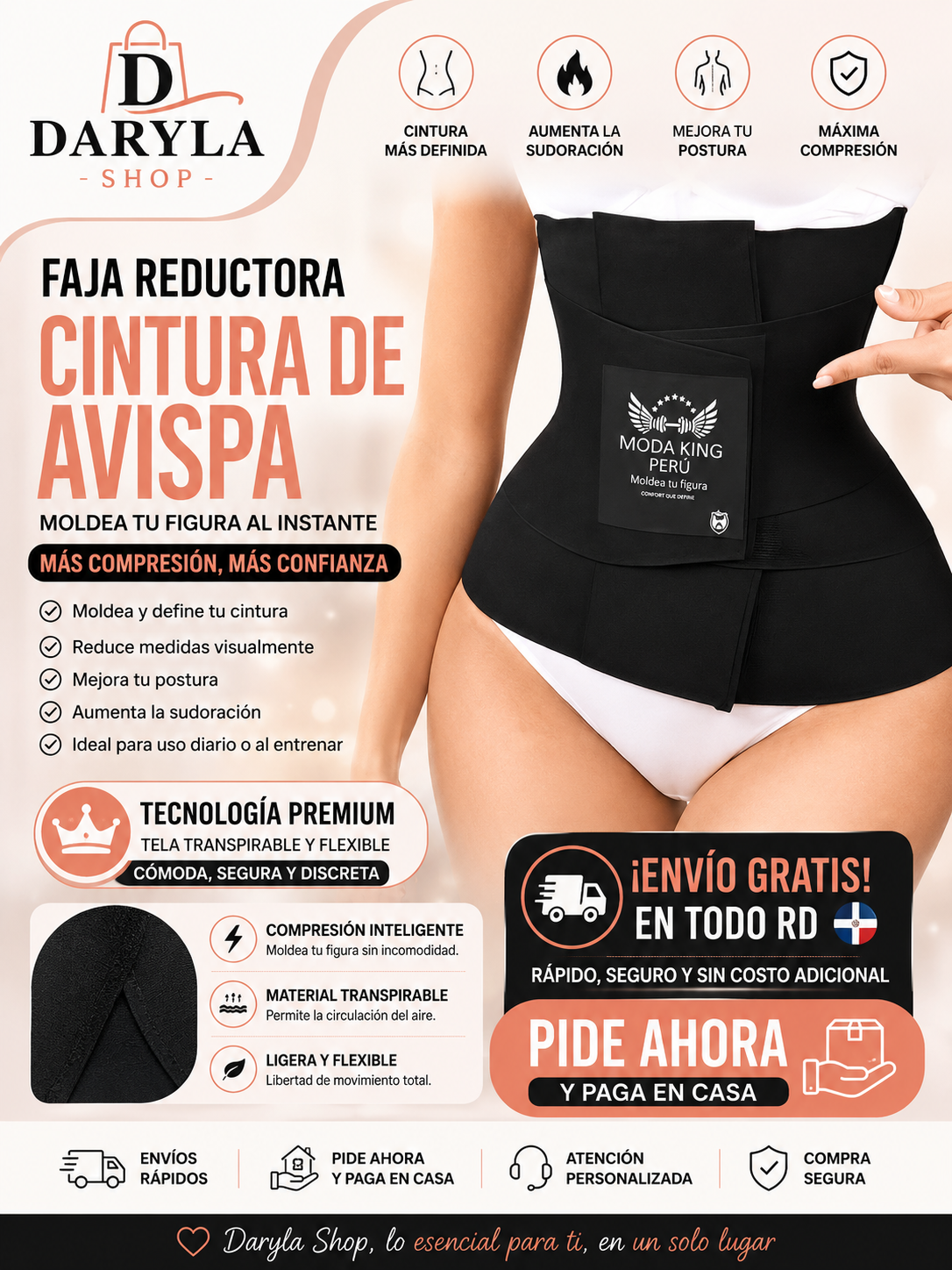 Faja Reductora Cintura de Avispa