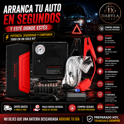 Jumper de bateria + Compresor 2 EN 1