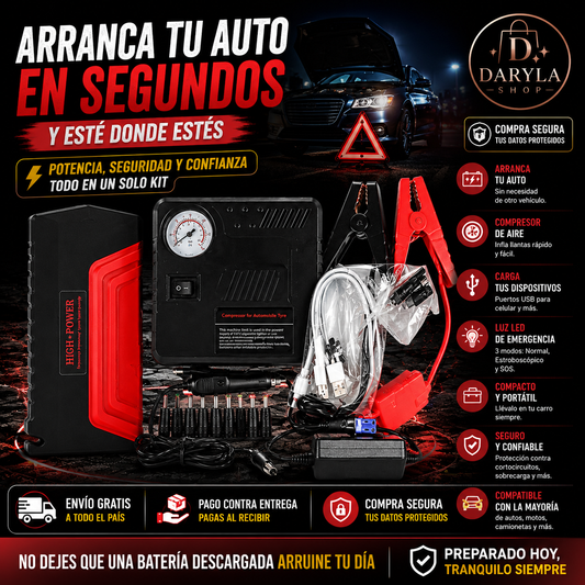 Jumper de bateria + Compresor 2 EN 1